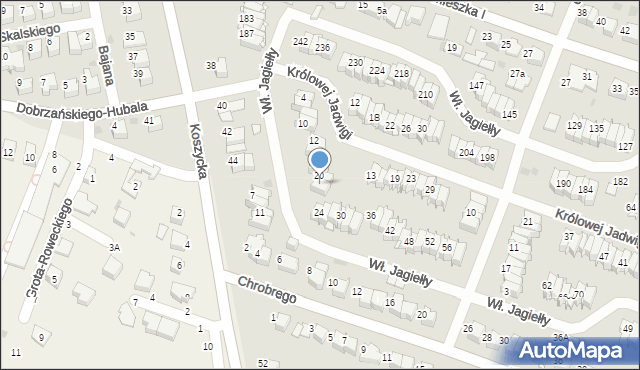 Tarnów, Króla Władysława Jagiełły, 22, mapa Tarnów