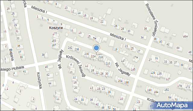 Tarnów, Króla Władysława Jagiełły, 222, mapa Tarnów