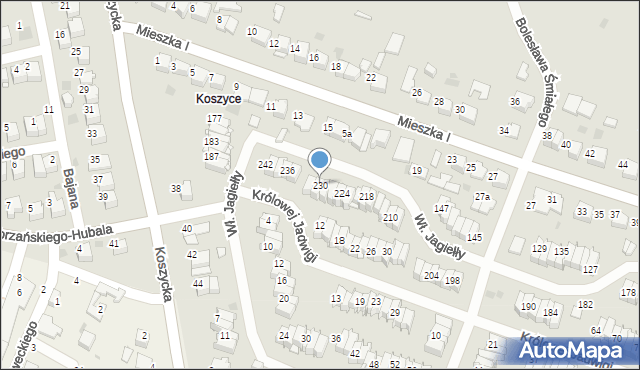 Tarnów, Króla Władysława Jagiełły, 230, mapa Tarnów