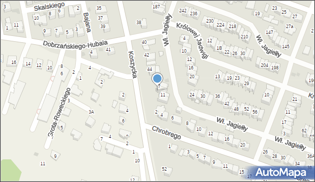 Tarnów, Króla Władysława Jagiełły, 9, mapa Tarnów