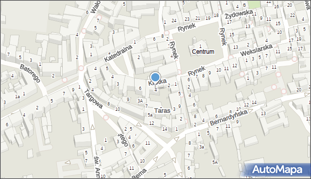 Tarnów, Krótka, 4, mapa Tarnów