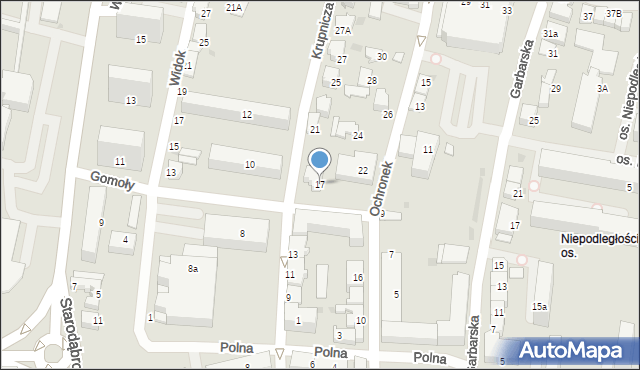 Tarnów, Krupnicza, 17, mapa Tarnów