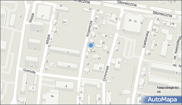 Tarnów, Krupnicza, 23, mapa Tarnów