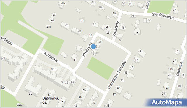 Tarnów, Kruszyny Franciszka, 2, mapa Tarnów