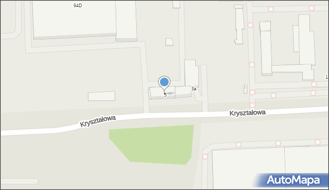 Tarnów, Kryształowa, 5, mapa Tarnów