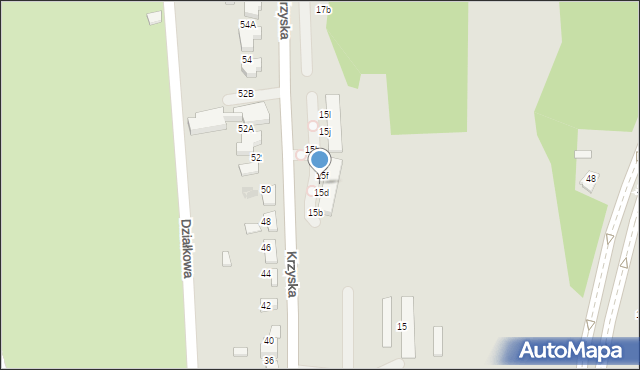 Tarnów, Krzyska, 15e, mapa Tarnów