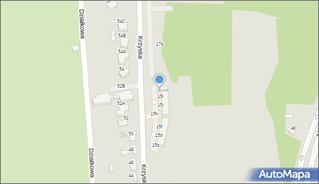 Tarnów, Krzyska, 15m, mapa Tarnów