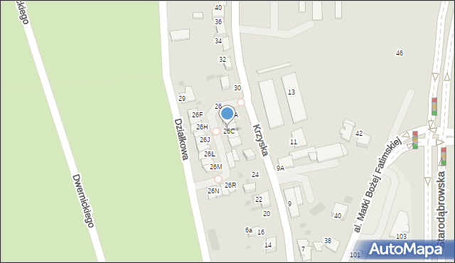 Tarnów, Krzyska, 26C, mapa Tarnów