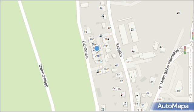 Tarnów, Krzyska, 26L, mapa Tarnów