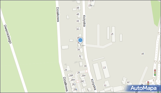 Tarnów, Krzyska, 36A, mapa Tarnów