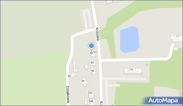 Tarnów, Krzyska, 62, mapa Tarnów