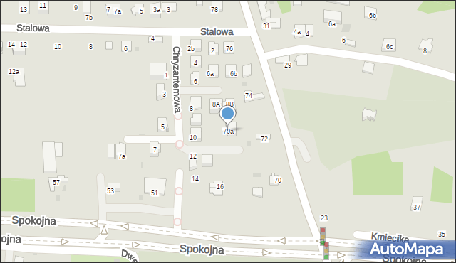 Tarnów, Krzyska, 70a, mapa Tarnów
