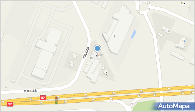 Tarnowo Podgórne, Krucza, 5A, mapa Tarnowo Podgórne