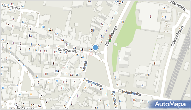 Tarnowskie Góry, Krakowska, 2o, mapa Tarnowskie Góry