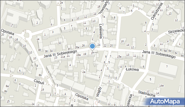 Tarnowskie Góry, Króla Jana III Sobieskiego, 17, mapa Tarnowskie Góry