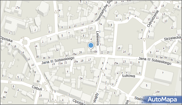 Tarnowskie Góry, Króla Jana III Sobieskiego, 24a, mapa Tarnowskie Góry