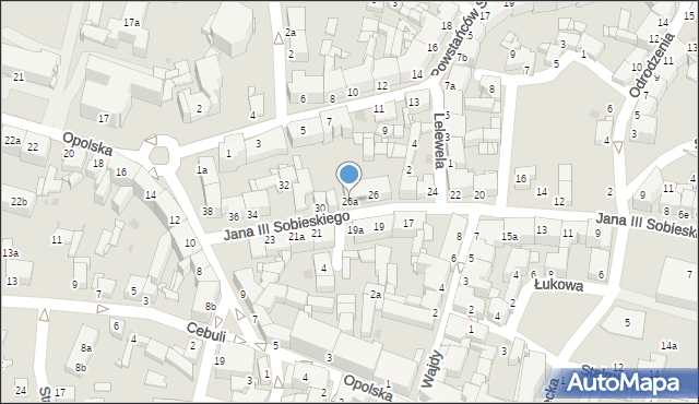 Tarnowskie Góry, Króla Jana III Sobieskiego, 26a, mapa Tarnowskie Góry