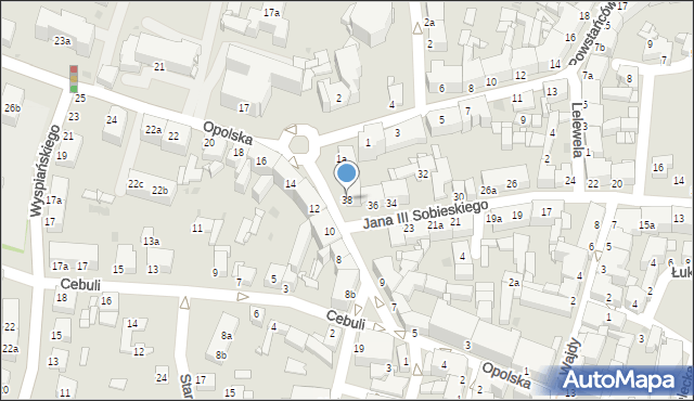 Tarnowskie Góry, Króla Jana III Sobieskiego, 38, mapa Tarnowskie Góry