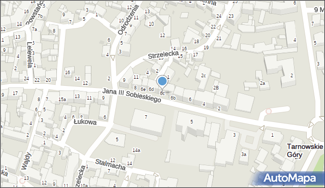 Tarnowskie Góry, Króla Jana III Sobieskiego, 6c, mapa Tarnowskie Góry