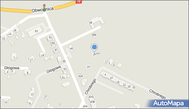 Tarnowskie Góry, Króla Bolesława Chrobrego, 1h, mapa Tarnowskie Góry