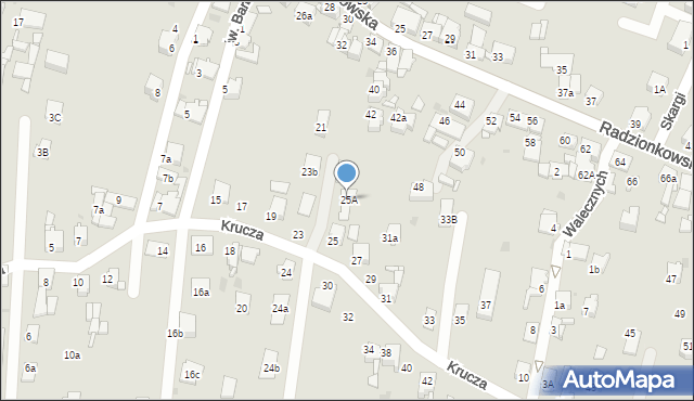 Tarnowskie Góry, Krucza, 25A, mapa Tarnowskie Góry