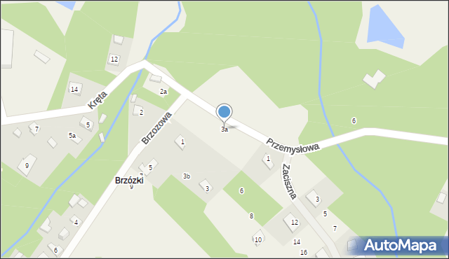 Tartak Brzózki, Kręta, 3a, mapa Tartak Brzózki