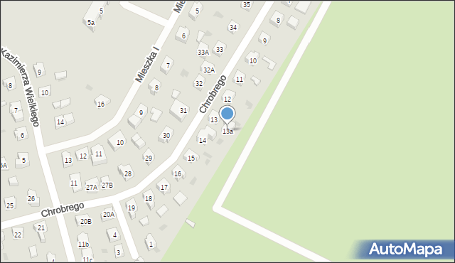 Tczew, Króla Bolesława Chrobrego, 13a, mapa Tczew