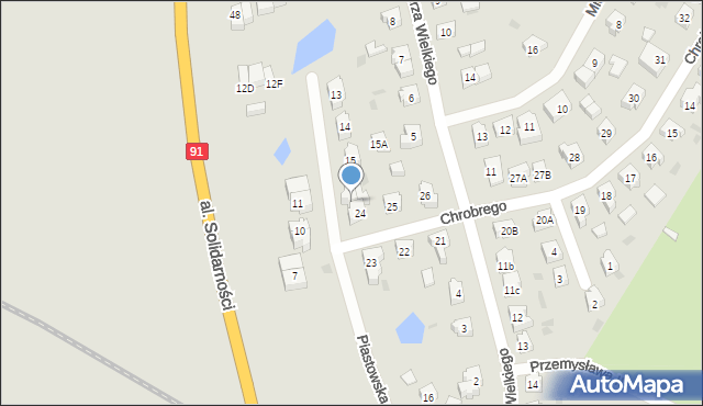 Tczew, Króla Bolesława Chrobrego, 24a, mapa Tczew