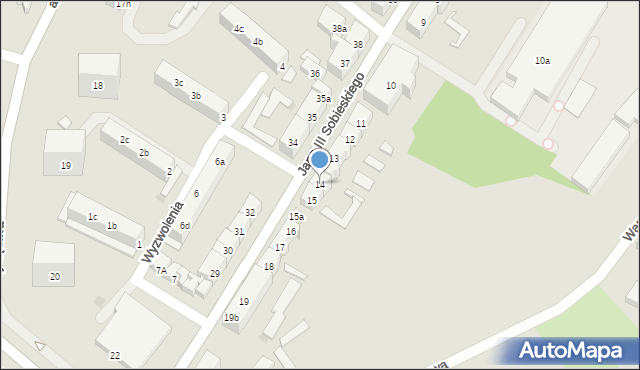 Tczew, Króla Jana III Sobieskiego, 14, mapa Tczew