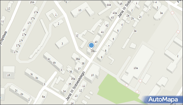 Tczew, Króla Jana III Sobieskiego, 39b, mapa Tczew