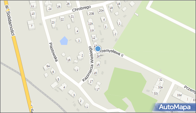 Tczew, Króla Kazimierza Wielkiego, 14, mapa Tczew
