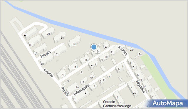 Tczew, Krucza, 15, mapa Tczew