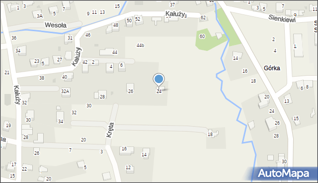 Tenczynek, Kręta, 24, mapa Tenczynek