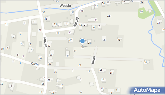 Tenczynek, Kręta, 30, mapa Tenczynek