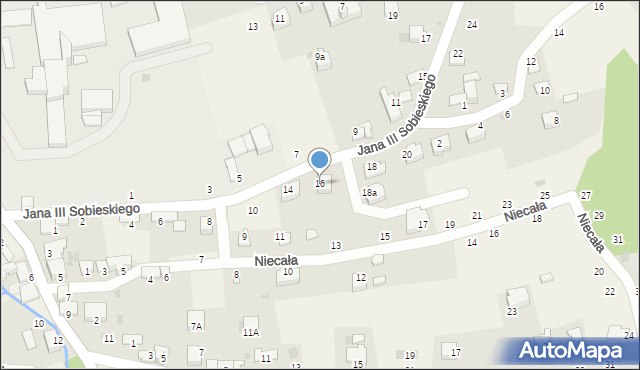 Tenczynek, Króla Jana III Sobieskiego, 16, mapa Tenczynek