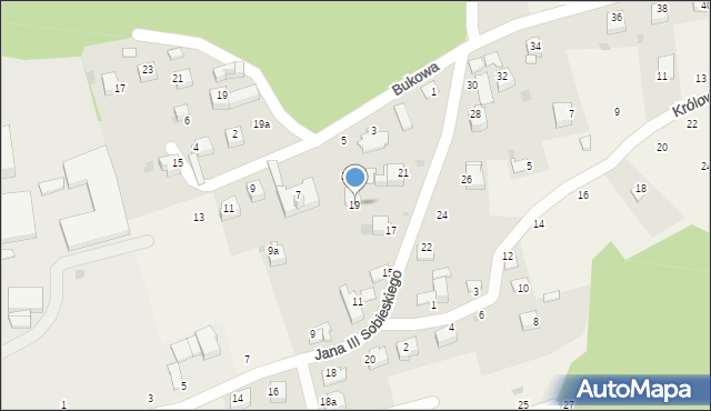 Tenczynek, Króla Jana III Sobieskiego, 19, mapa Tenczynek