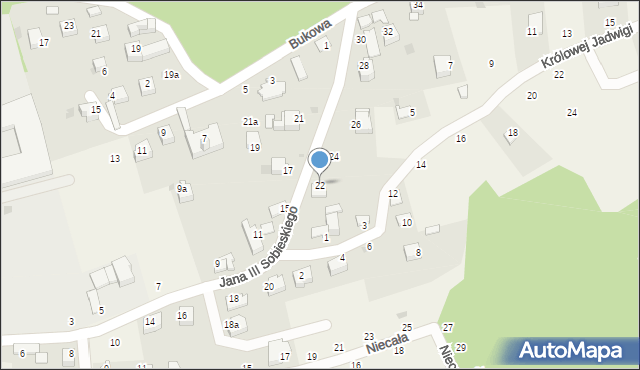 Tenczynek, Króla Jana III Sobieskiego, 22, mapa Tenczynek