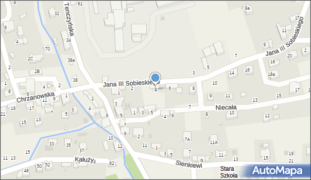 Tenczynek, Króla Jana III Sobieskiego, 4, mapa Tenczynek