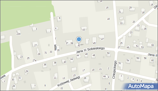 Tenczynek, Króla Jana III Sobieskiego, 41, mapa Tenczynek