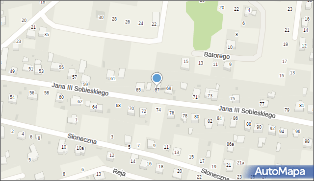 Tenczynek, Króla Jana III Sobieskiego, 67, mapa Tenczynek