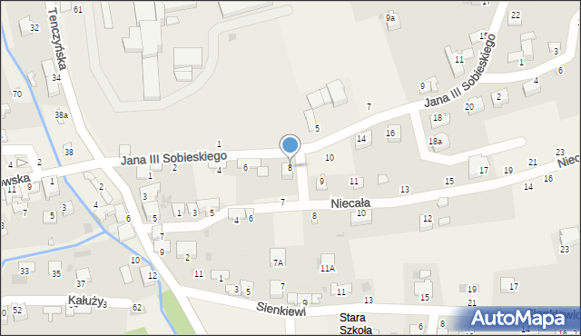 Tenczynek, Króla Jana III Sobieskiego, 8, mapa Tenczynek