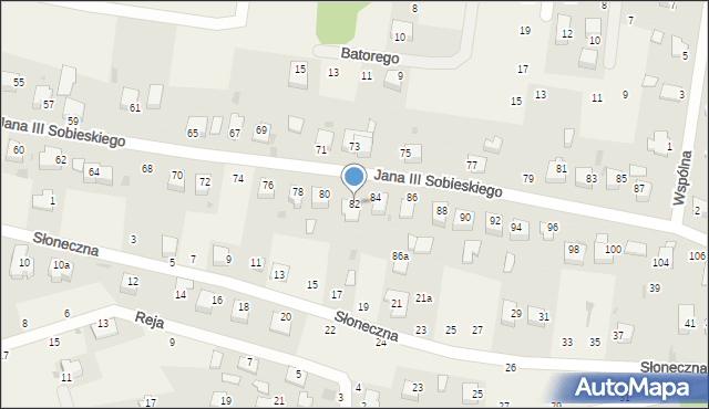 Tenczynek, Króla Jana III Sobieskiego, 82, mapa Tenczynek