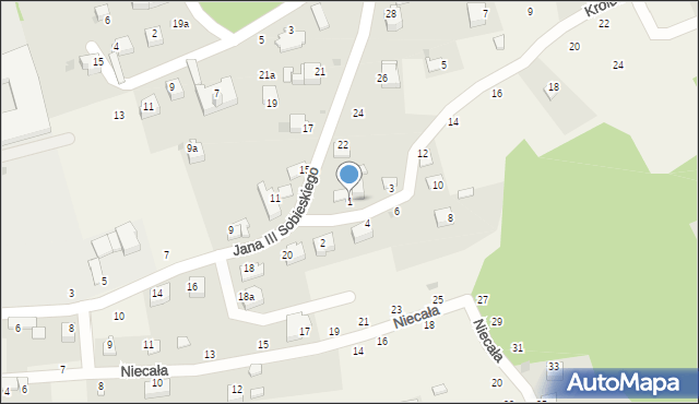 Tenczynek, Królowej Jadwigi, 1, mapa Tenczynek