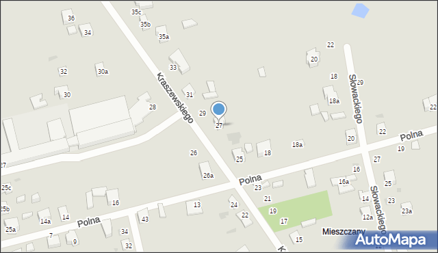 Terespol, Kraszewskiego Józefa Ignacego, 27, mapa Terespol
