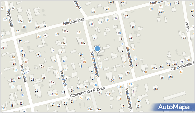 Terespol, Kraszewskiego Józefa Ignacego, 5, mapa Terespol