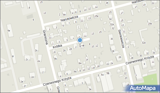 Terespol, Krótka, 4, mapa Terespol