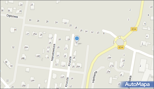 Tłuszcz, Krucza, 20, mapa Tłuszcz