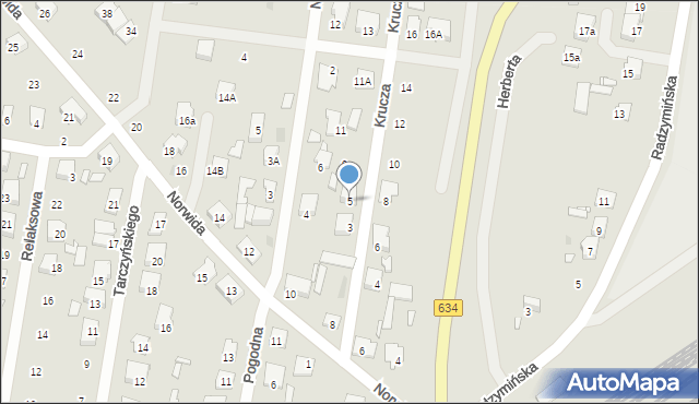 Tłuszcz, Krucza, 5, mapa Tłuszcz