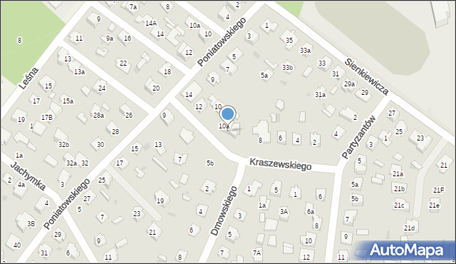 Tomaszów Lubelski, Kraszewskiego Józefa Ignacego, 8b, mapa Tomaszów Lubelski