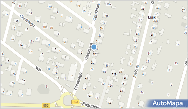 Tomaszów Lubelski, Króla Bolesława Chrobrego, 2D, mapa Tomaszów Lubelski